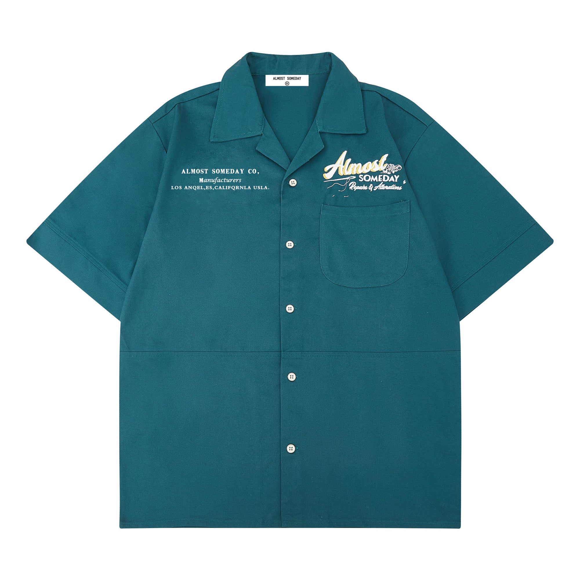 Storefront Camp Collar Shirt (Forest Green)