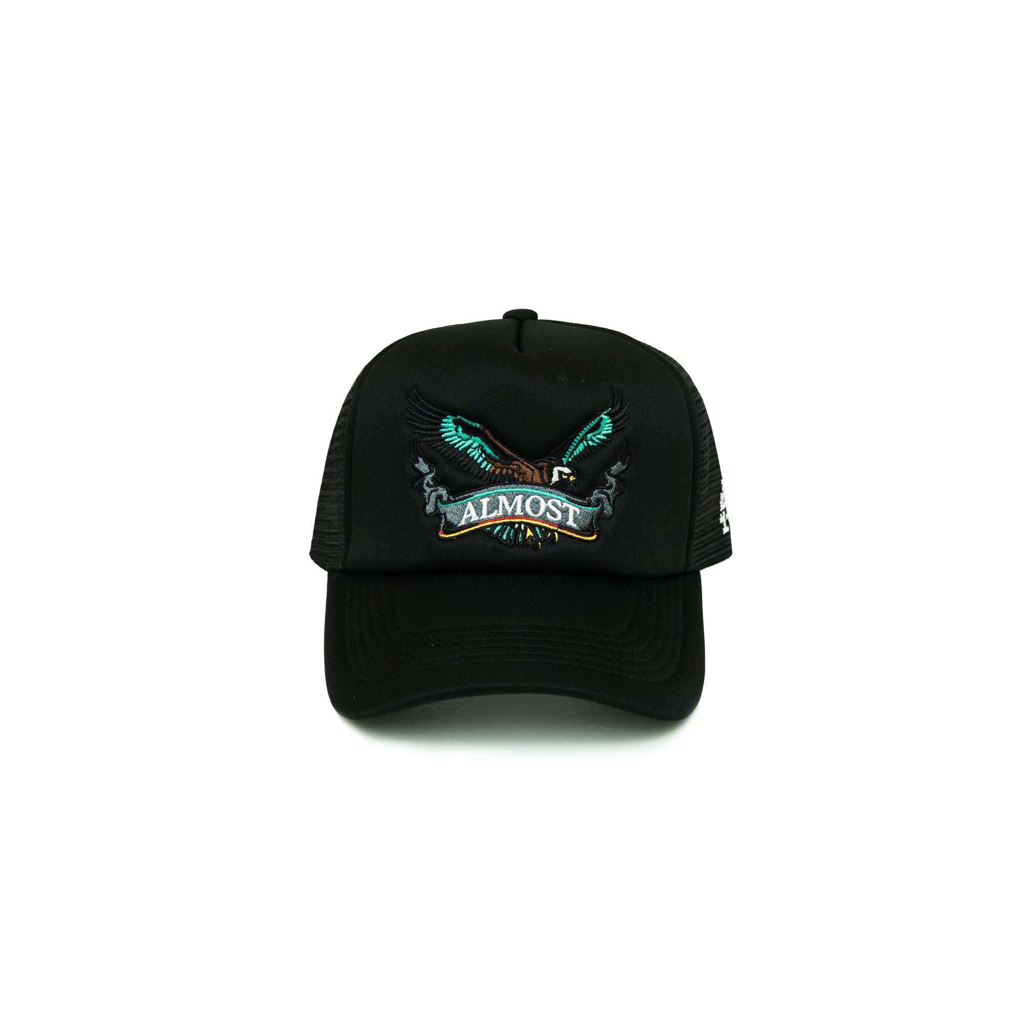 Banner Trucker Hat (Black/Black)