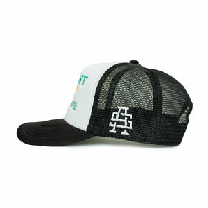 Grand Hotel Trucker Hat (Black/Teal)