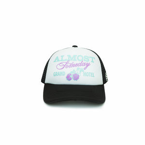 Grand Hotel Trucker Hat (Black/Purple)