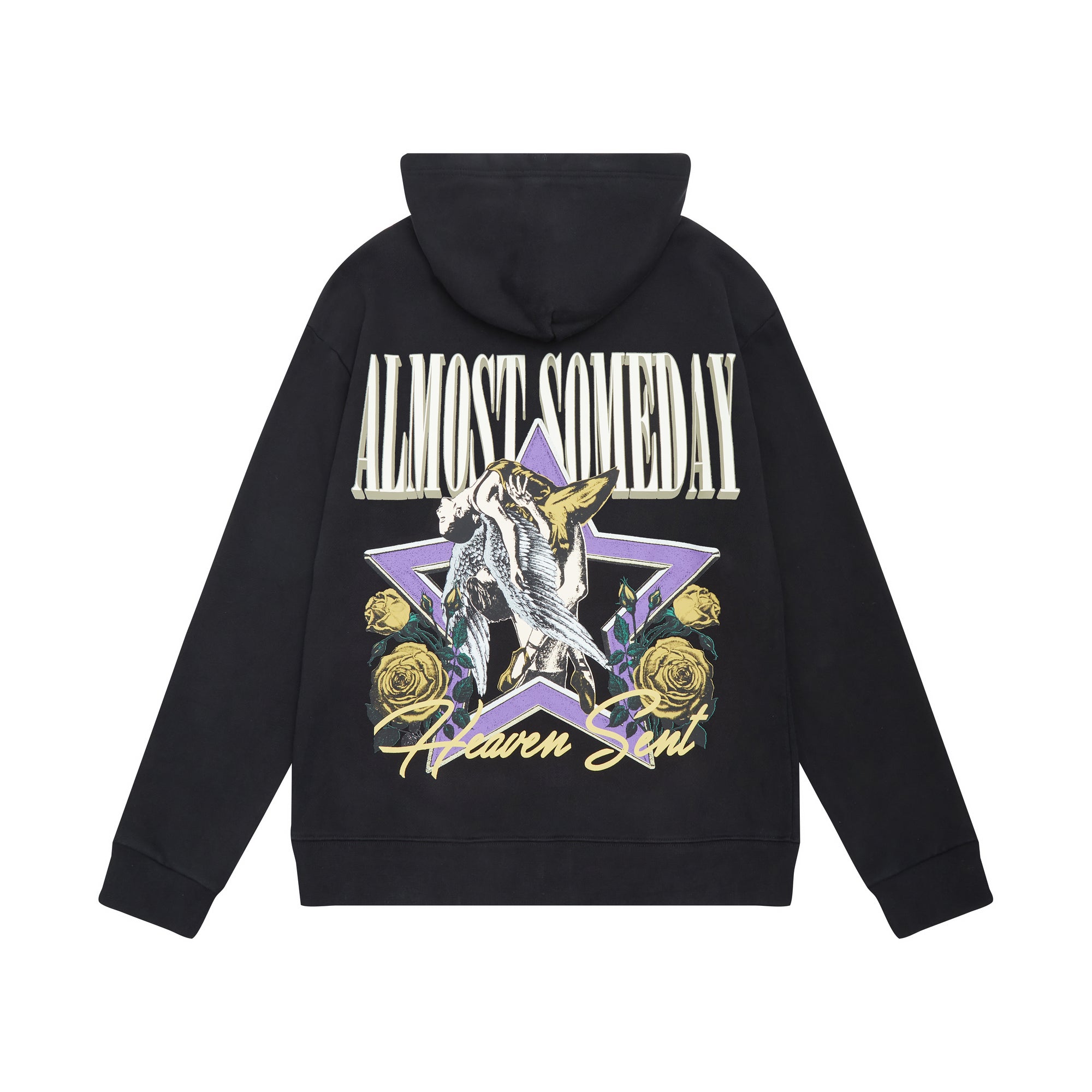 Heaven Sent Zip-Up Hoodie (Black)