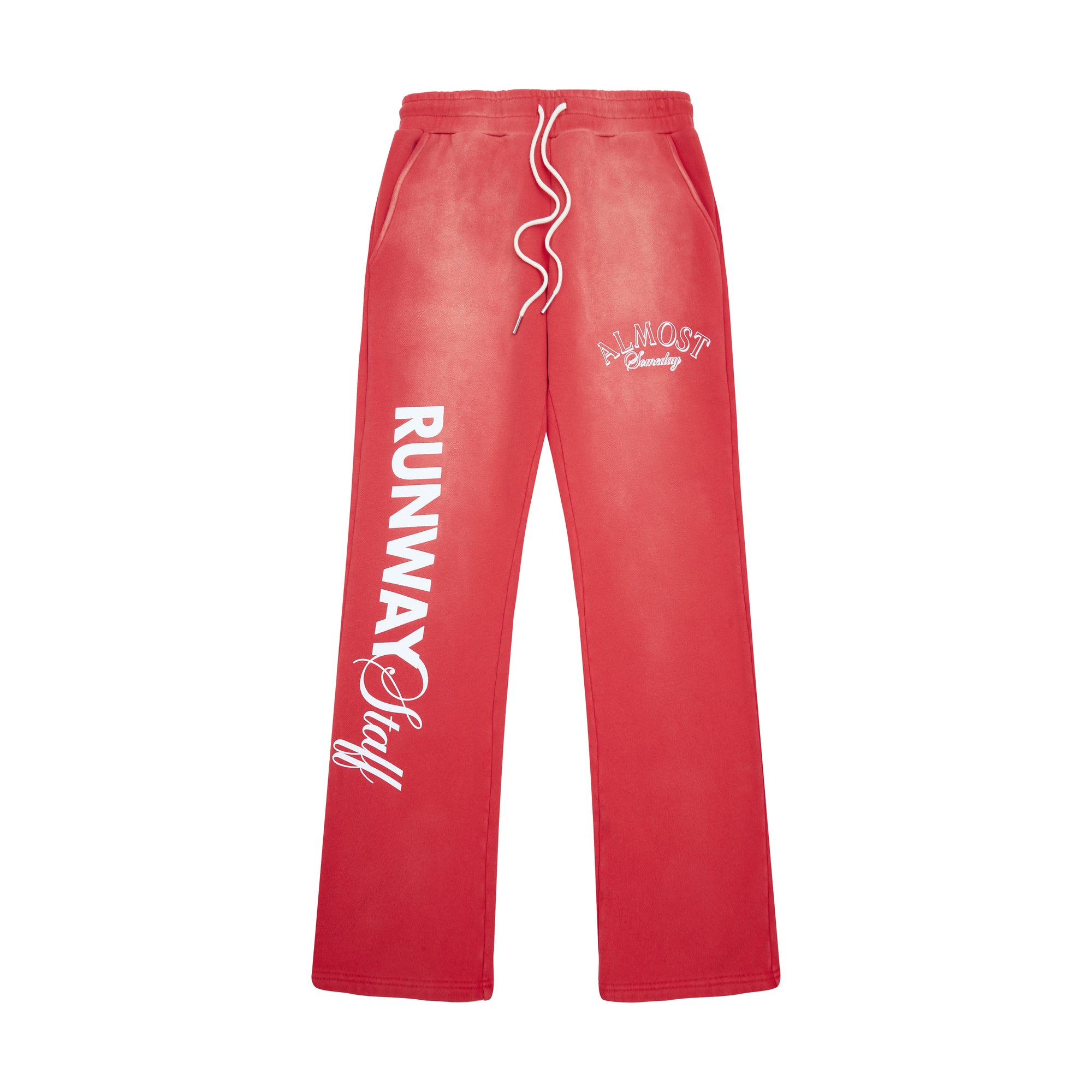 Runway Flare Sweatpants Sun Fade Wash (Red)