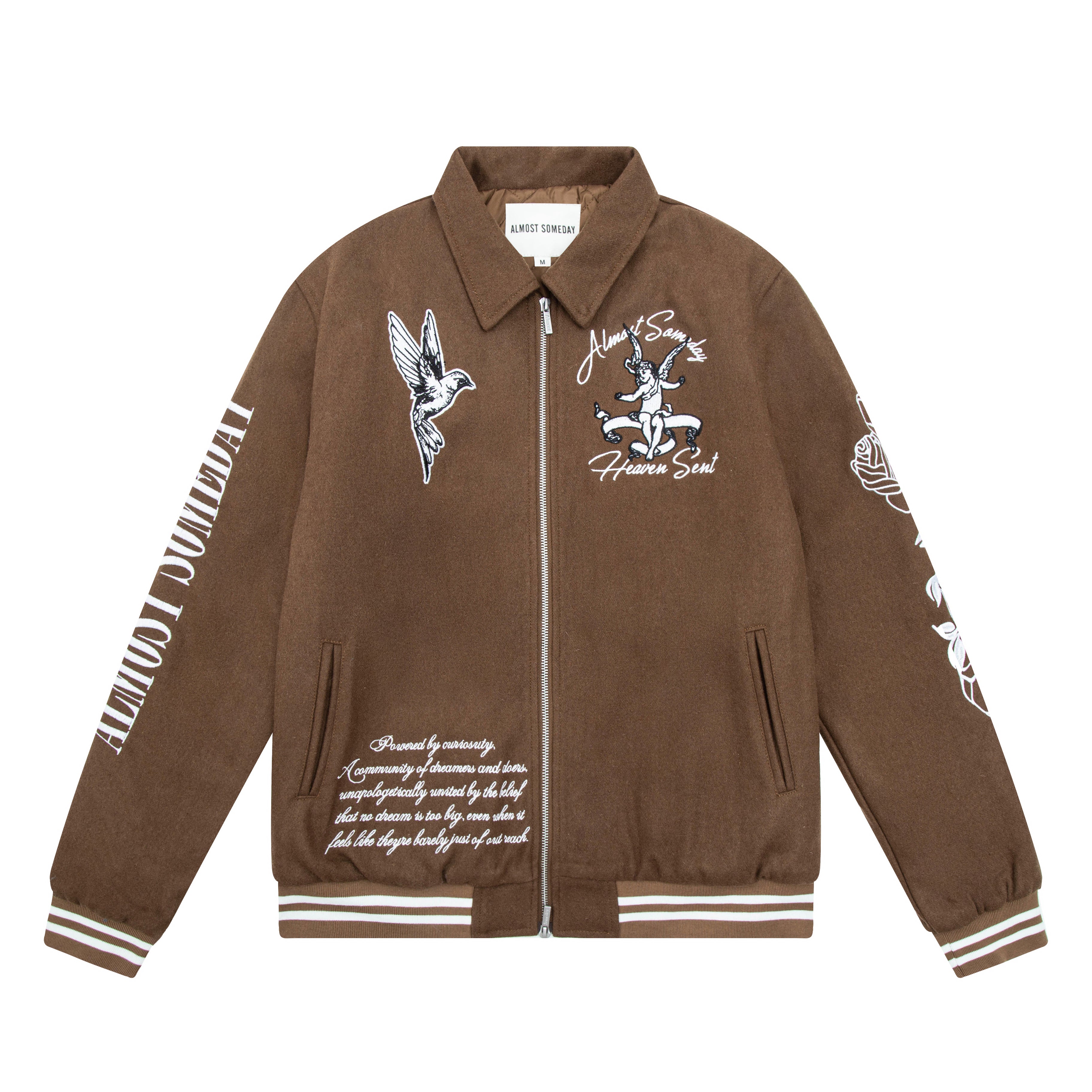 Heaven Sent - Varsity Jacket (Brown)