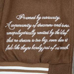 Heaven Sent - Varsity Jacket (Brown)