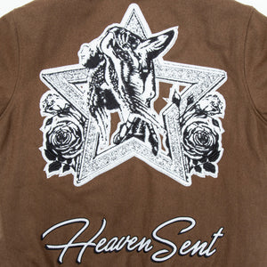 Heaven Sent - Varsity Jacket (Brown)