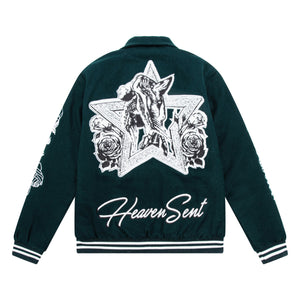 Heaven Sent - Varsity Jacket (Green)