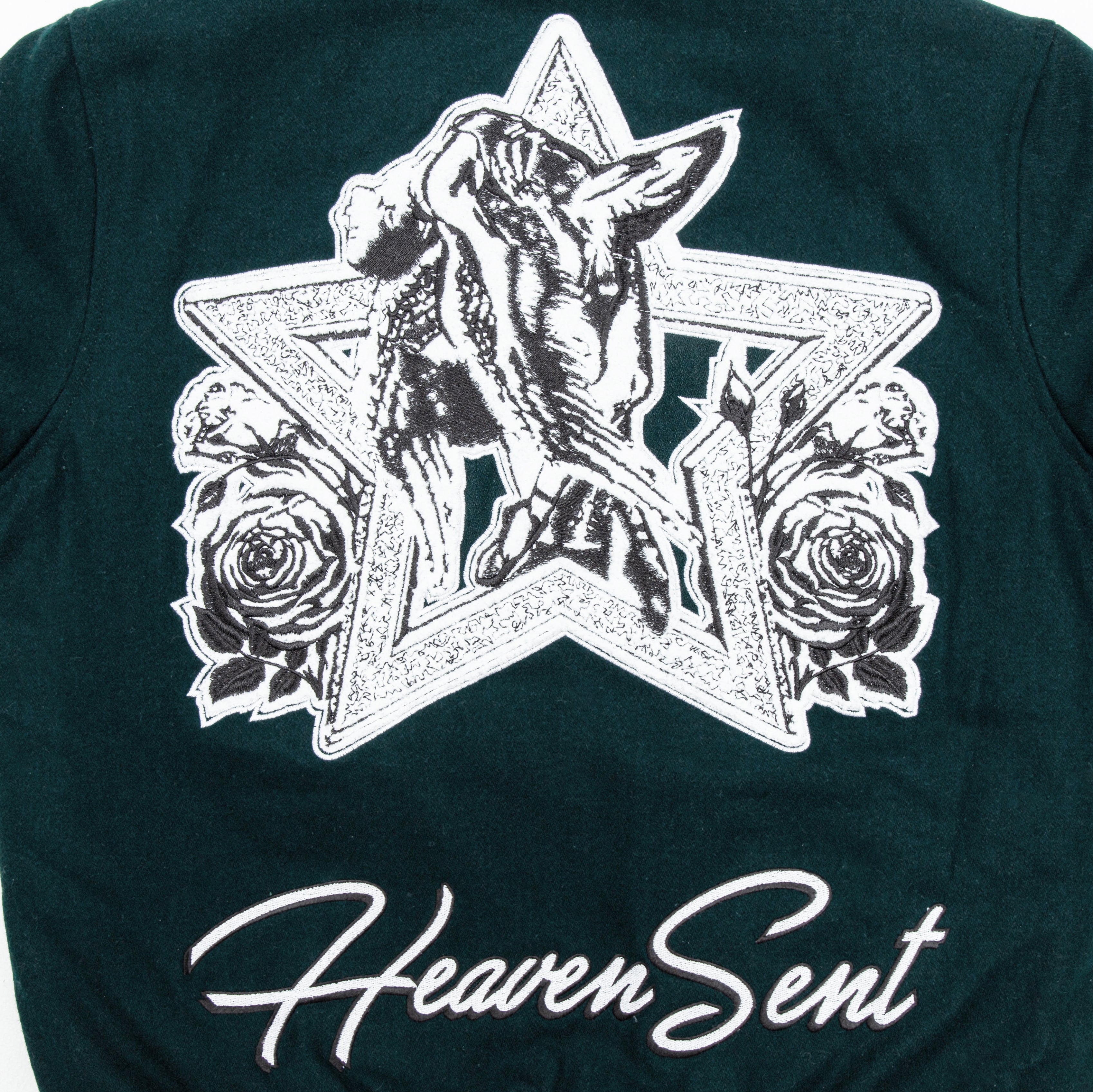 Heaven Sent - Varsity Jacket (Green)