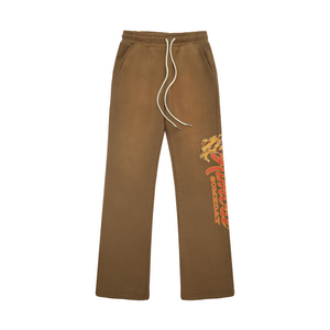 Vaquero Flare Sweatpants - Sun Fade Wash (Brown)